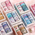 Stationery Tape 10pcs/box Japanese Kawaii Cartoon Masking Washi Tapes for Scrapbooking Decoration